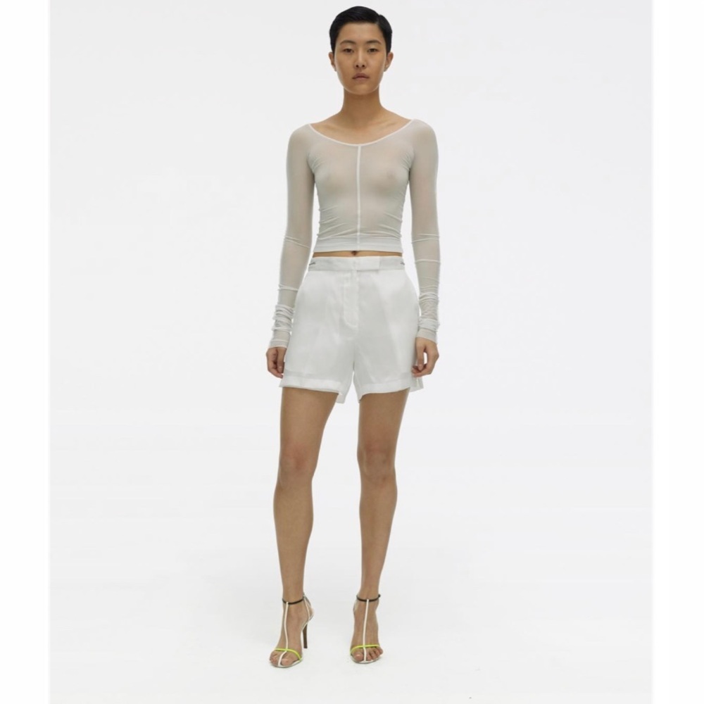 New! Helmut‎ Lang Silk Organza Shorts